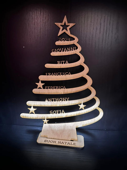 Albero natalizio con nomi