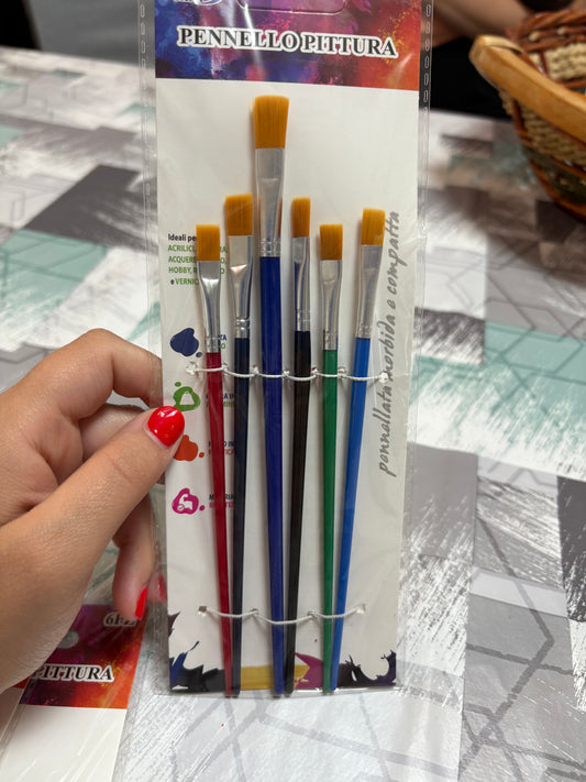 6 Pennelli per pittura