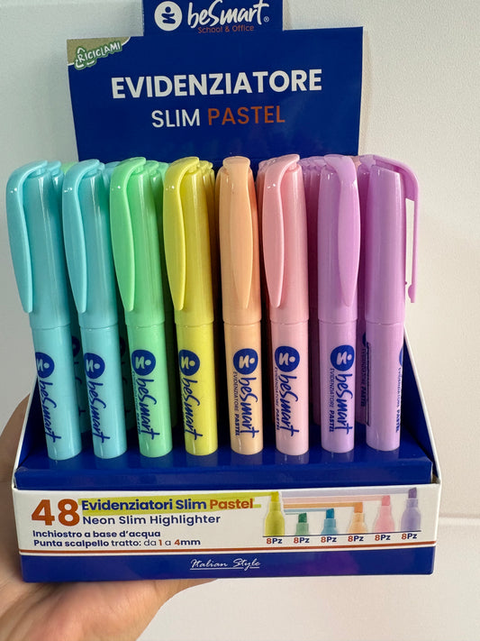 Evidenziatori slim pastel