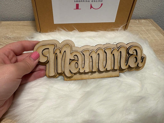 scritta mamma con led