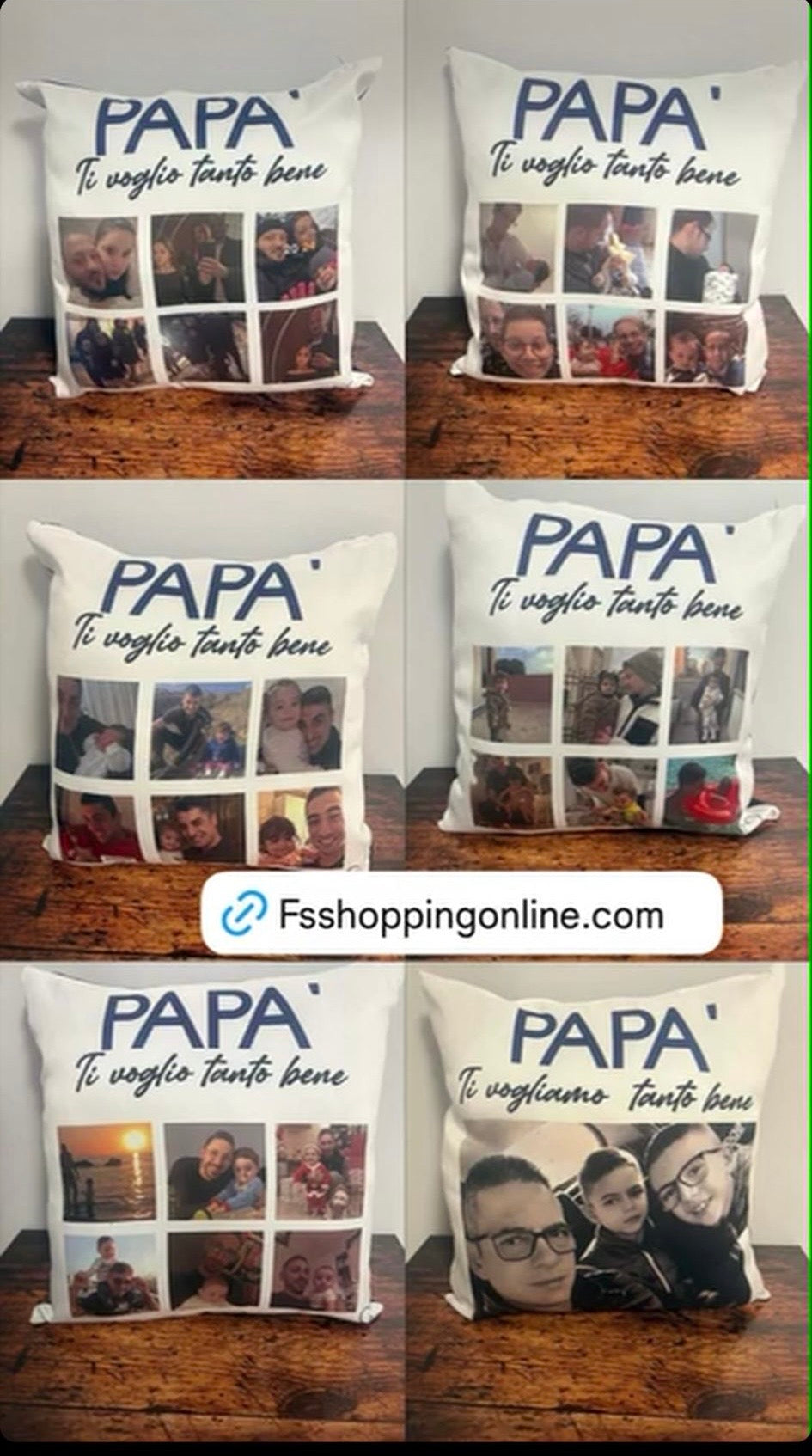 cuscino personalizzato per la festa del papà