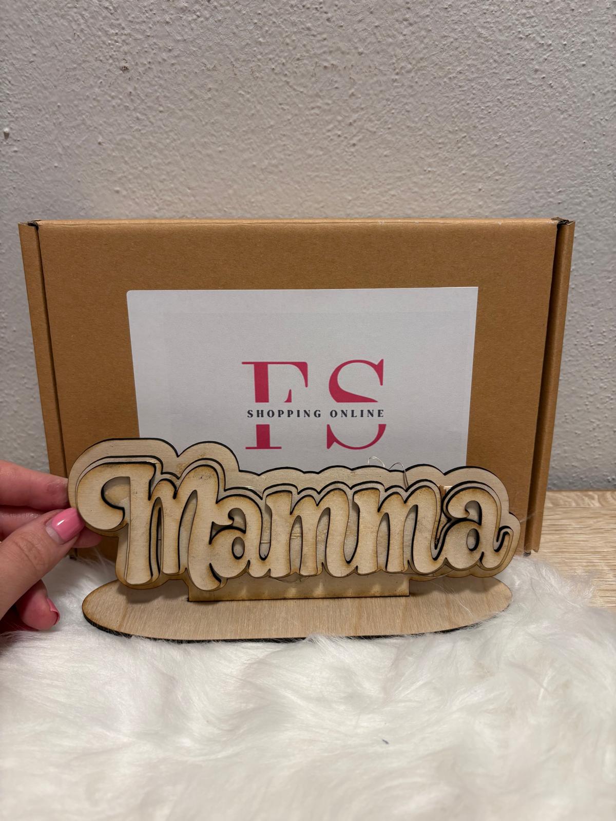 scritta mamma con led