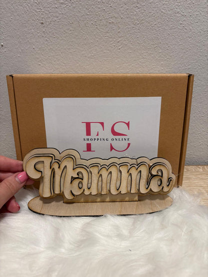 scritta mamma con led