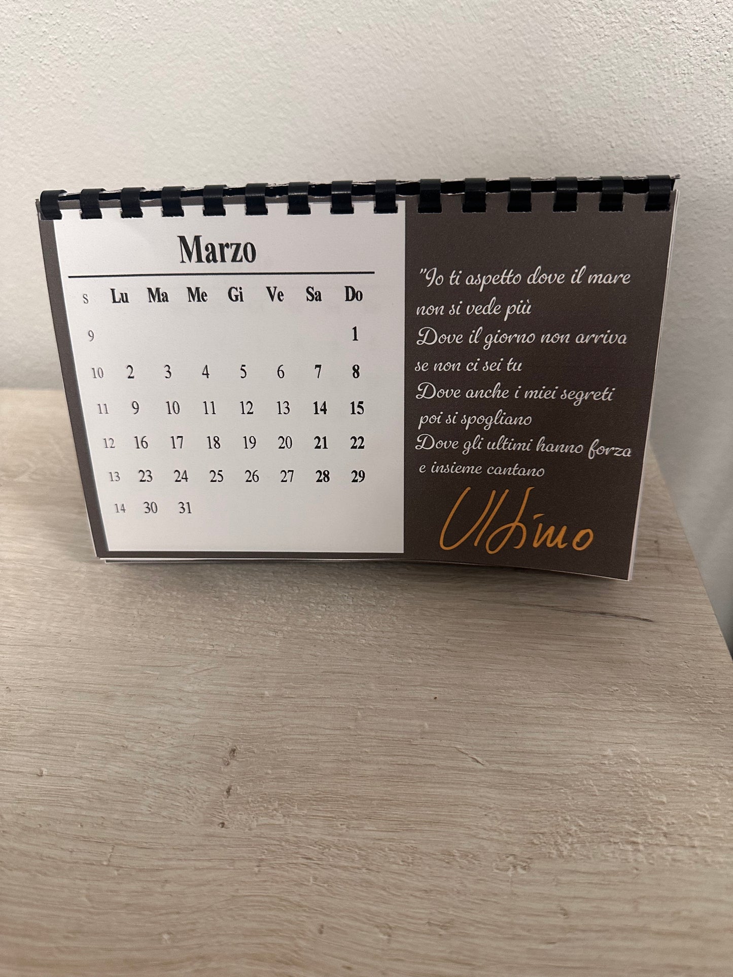 Calendario 2026 personalizzato da tavolo