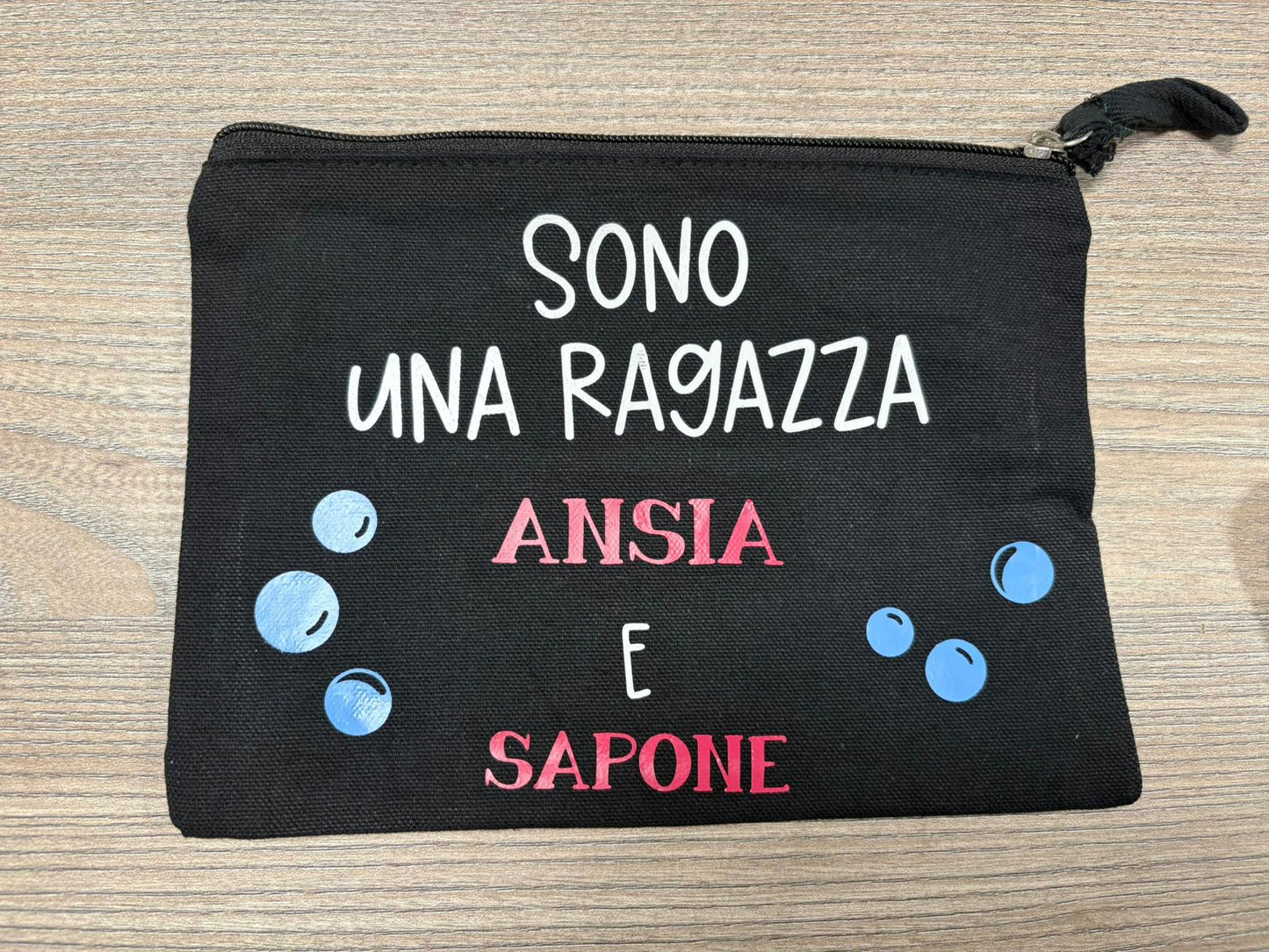 pochette personalizzata con nome o frasi