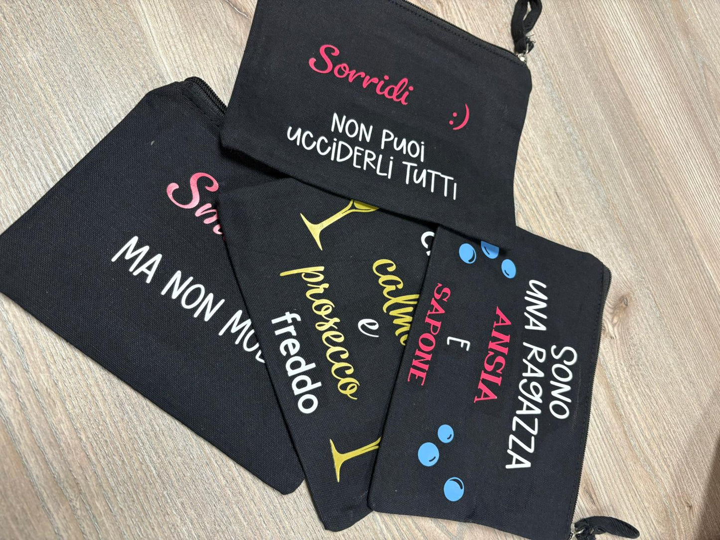 pochette personalizzata con nome o frasi