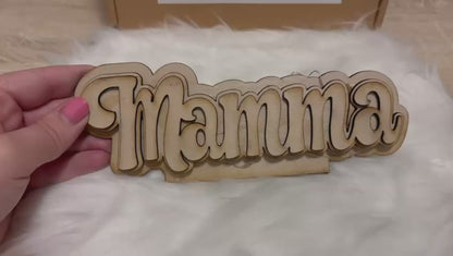 scritta mamma con led