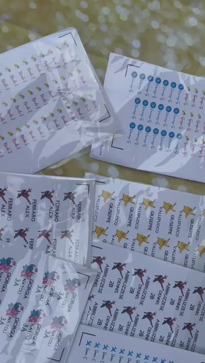 Etichette personalizzate per la scuola