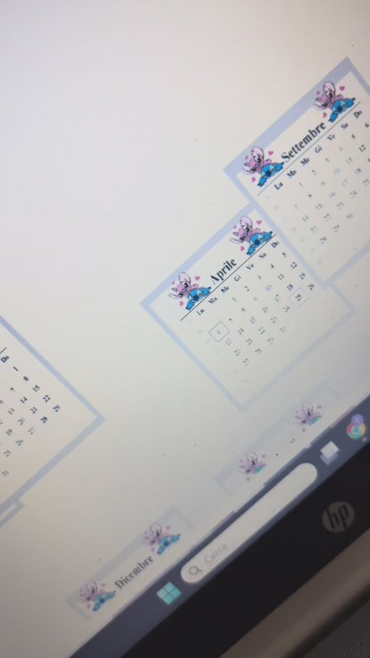 mini calendari personalizzati
