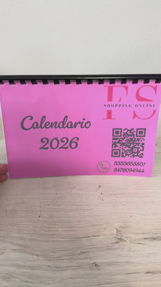 Calendario 2026 personalizzato da tavolo